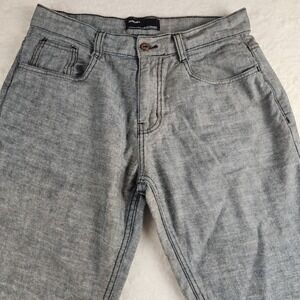 Vintage Skater Jeans 32x30 Qruel Gray Wash‎ Straight Fit Denim Embroidered Y2K